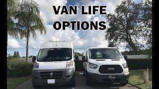 Van Life Options Dodge ProMaster VS Ford Transit