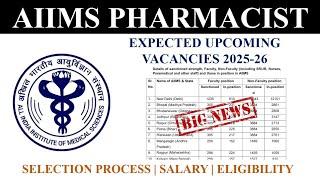 AIIMS Pharmacist Upcoming Vacancies | B.Pharm & D.Pharm Eligibile #aiimspharmacist #aiims