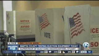 Martin County testing election equipment Wednesday