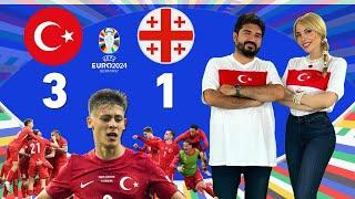 TÜRKİYE 3-1 GÜRCİSTAN EURO 2024 / Kırmızı-Beyaz Futbol 18 Haziran 2024