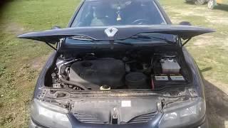 Renault Laguna 1. Амортизатор капота, упоры капота.