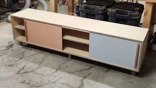 Pegboard & plywood TV entertainment unit - DIY build