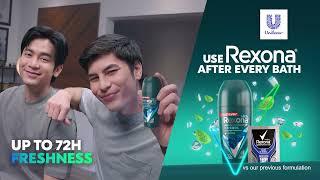 Use Rexona daily for all-day odor protection.