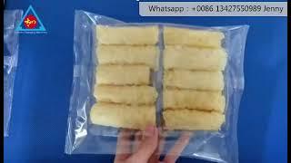 Waffle Biscuits pillow bag Packing Machine Manufacturer Full Servo egg roll Cookies  Packing Machine