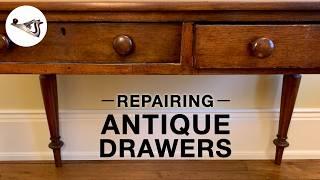 How to Repair Antique Wooden Drawers with Locks - a Fixing Furniture Restoration