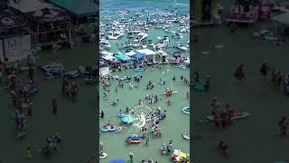 Boca H20 Festival 2025, Hot Spot at Tiki-Bar from Sky #bocagrande #waterfun #partymusic #sandbar
