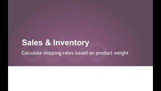 Calculate shipping rates based on product weight