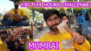 Living on Rs 100 for 24 HOURS Challenge in MUMBAI | Travel, Food, Water all In 100 Rupees Challenge