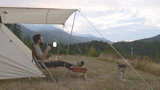 Solo Camping [Relaxing Tent Camping Overlooking a Secluded Valley] Snow Peak Alpha Breeze