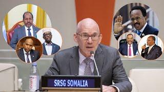 "I Call On All Somali Stakeholders To Resolve Their Differences And Seek Consensus". ~James Swan