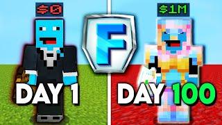 I Survived 100 Days on Fresh SMP...I got RICH!!