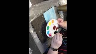 Paint and Pour: Day and Night Tree