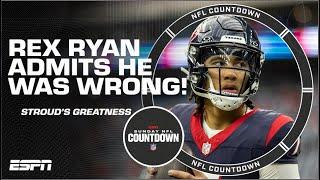 Rex Ryan admits HE WAS WRONG over C.J. Stroud?!  | NFL Countdown