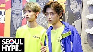 NEXT's Justin Huang & Huang Xinchun graces Skechers opening in Jewel | SEOULHYPE