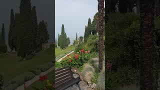 Garden of Villa Cortine at lago di guarda