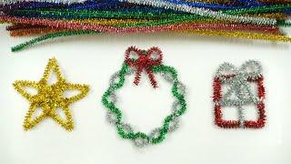 Fun and Easy Pipe Cleaner Christmas Ornaments | Christmas Pipe Cleaner Crafts