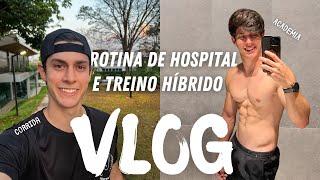 vlog | minha rotina de hospital e treino híbrido (academia + corrrida)