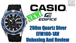 Best Weekend/Beater Watch? | Casio Edifice 200m Quartz Diver EFM100-1AV Unbox & Review