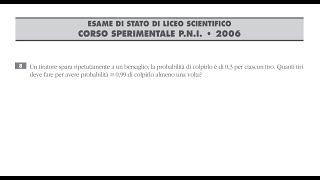 Un bersaglio.. logaritmico! Quesito di Maturità di calcolo combinatorio