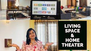 HOME TOUR Living Space&Home Theatre Tour@Reshma rio talks