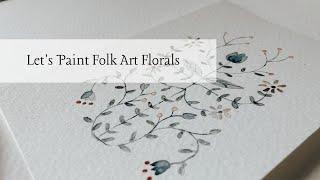 Scandi Folk Painting Tutorial - Floral Watercolors