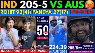 Rohit Sharma 92(41) Update AUS Bowlers Software | 29 vs Starc Pakistani Reaction