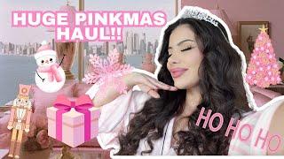 HUGE PINK CHRISTMAS DECOR HAUL + @FashionNova TRY ON!