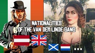 RED DEAD REDEMPTION 2  CHARACTERS NATIONALITIES  VAN DER LINDE GANG EVERY NATIONALITY ( DUTCH ...)