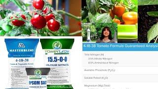 NPK for growing Hydroponic Tomatoes: What is 4-18-38 and how to mix One Gallon recipe of Masterblend