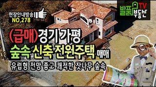 (급매) 경기도 가평 전원주택매매 잣나무 숲속 유럽형 신축 전망과 쾌적한 주거환경 가평부동산 - 발품부동산TV