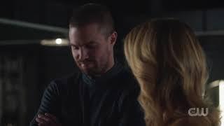 Felicity tells John Diggle she's pregnant! Arrow s07e15!