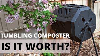 How to make organic compost at home using tumbler composter - REVIEW