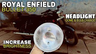 Royal Enfield Bullet 350 Modified || How To Increase Headlight Brightness In Bullet 350