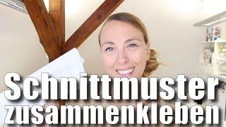 Schnittmuster (schneller) kleben - mit Anna von einfach nähen