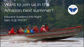 Info Night:  Field Programs in the Amazon with the Morpho Institute