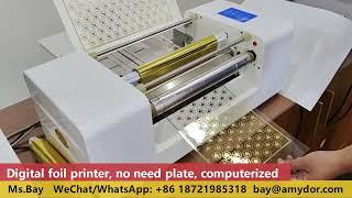 Amydor digital foil printing machine for paper, wedding invitation cards AMD360C, no need plate