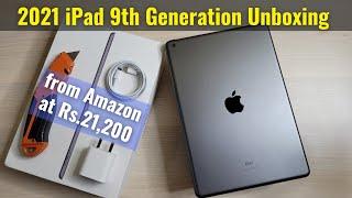 Apple iPad 9th Generation (64GB) Space Grey Unboxing | A13 Bionic Chip at Rs 21,200 | ASMR