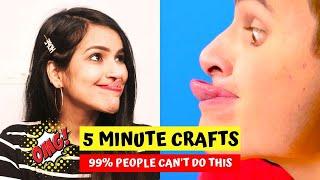 TRYING 5 Minute Crafts BODY TRICKS that ONLY 1% PEOPLE Can do 