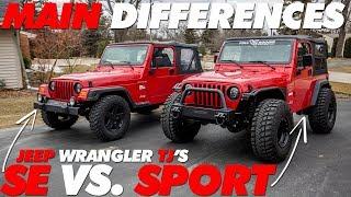 Jeep TJ SE vs. Sport Main Differences