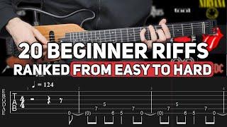 20 Guitar Riffs For Beginners Ranked From Easy to Hard