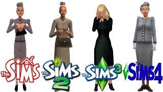  Sims 1 vs Sims 2 vs Sims 3 vs Sims 4 : Agnes Crumplebottom