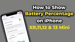 How to Show Battery Percentage on iPhone XR/11/12 & 13 | Battery Percentage | Apple info