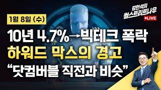 [김현석의 월스트리트나우-1월8일] 10년 4.7%→빅테크 폭락…하워드 막스 "닷컴버블 전과 비슷"