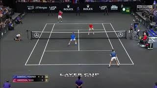 Federer shows us how to time your poach in doubles