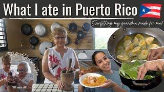 What I eat in a week in Puerto Rico! (everything my grandma made me) + see my 101 yr old great gma!