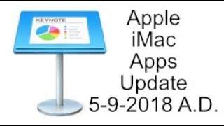 Updating my  iMac apps Numbers, Pages & Keynote on 5-9-2018 A.D.