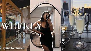 Outside in STL, boarding Dior, fun w/ family & Mom's new house | weekly vlog