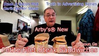 Arby's® New Petite Filet Steak Sandwiches | Steak & Bacon Melt | Garlic Butter Steak | Joe is Hungry