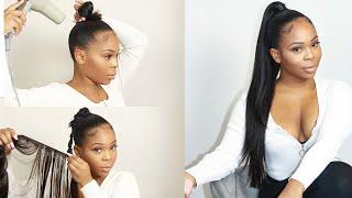 Invisible SLICK ponytail | DETAILED & EASY | Boss Xtend Mink Straight