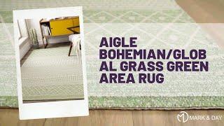 Aigle Bohemian/Global Grass Green Area Rug